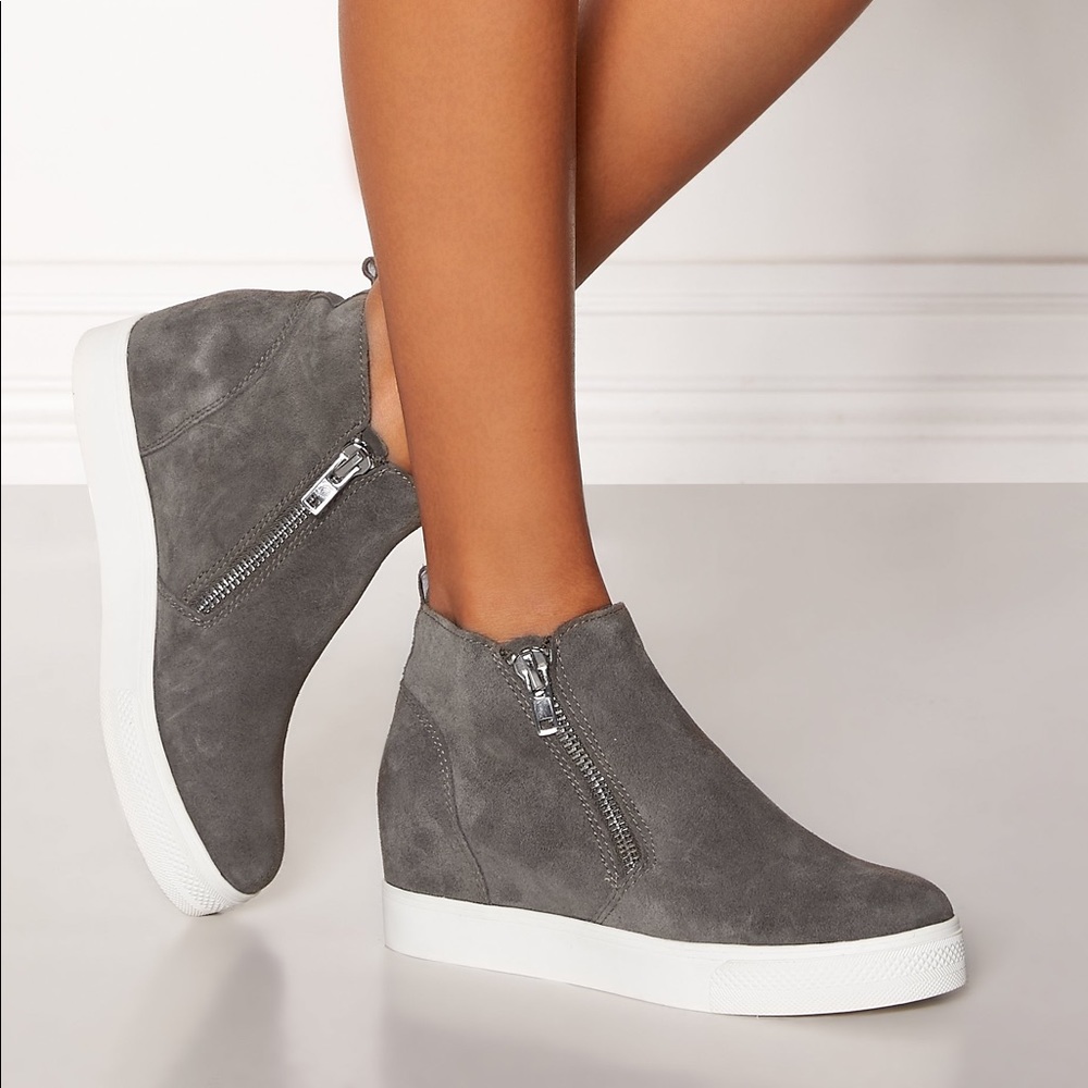 Steve Madden Platform Sneaker Wedge Bootie Suede